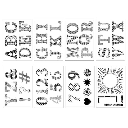 Jonathan Adler x Michaels Mod Pattern Serif Alphabet Stencils